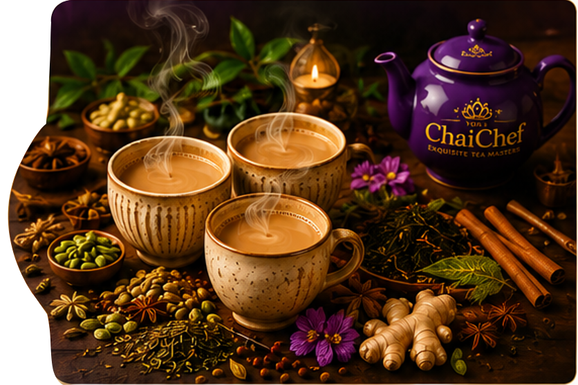 Couple drinking YOEL's ChaiChef tea